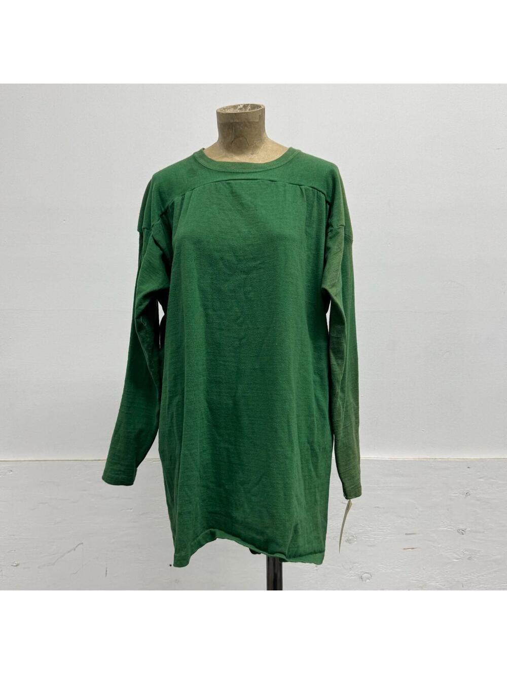 Vintage 1970s Mason Green Blank Durene Football Jersey Faded